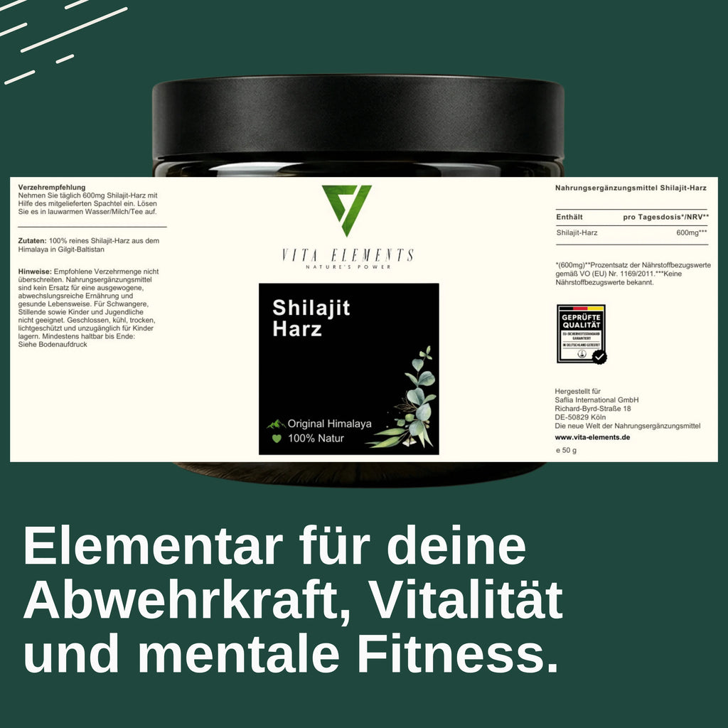 Shilajit Resin | Lab-tested in Germany | Dietary supplement | 100% pure Shilajit resin from the Himalayas | Non-GMO | Gluten- and soy-free | Vegan | 50 grams