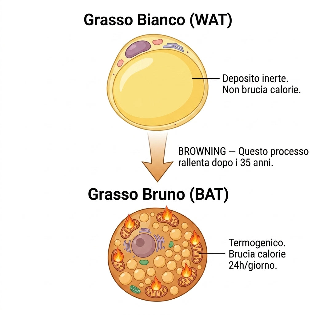 Il Tessuto Adiposo Bianco Non Brucia Calorie.Il Tessuto Adiposo Bruno Sì.